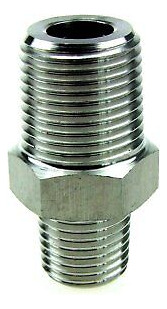 Hfs(r) 1/4  Npt Male X 3/8  Npt Male Hex Nipple Pipe Ada Ppx