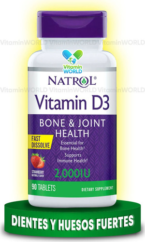 Vitamina D3 Colecalciferol 50mcg 2000ui 90 Tabletas Fast