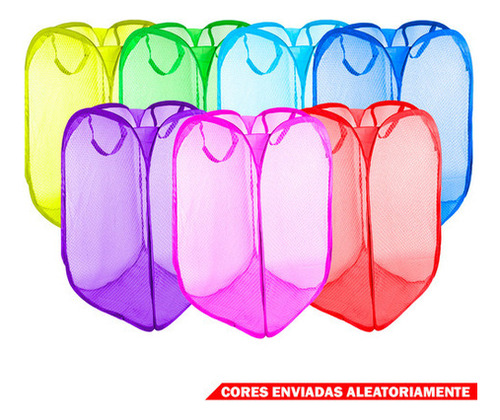 Cesto De Roupa Dobrável Infantil Casa Quarto Banheiro Organizador Kit Com 5
