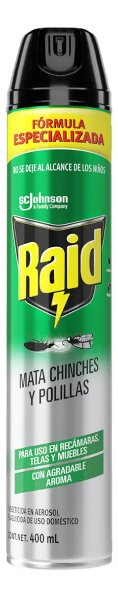 Insecticida en Aerosol Raid Mata Chinches y Polillas 400ml