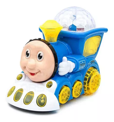 Kit 3 Brinquedo Trem Thomas Trenzinho Infantil Luz Som Bate