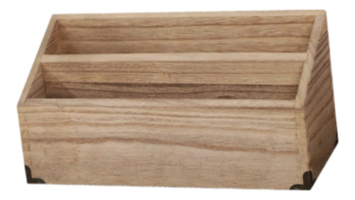 Soporte De Organizador De Escritorio De Madera Con Una