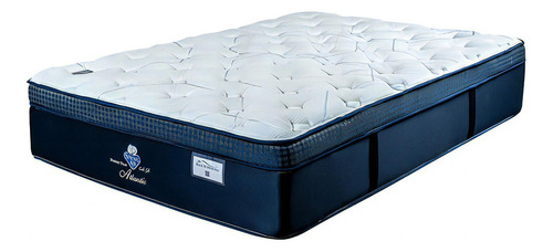 Colchón Individual de resortes Spring Air Atlantic Sp azul marino - 100cm x 190cm x 33cm