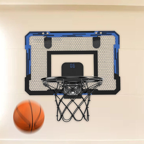 Aro De Baloncesto De La Habitación De La Puerta Con Azul