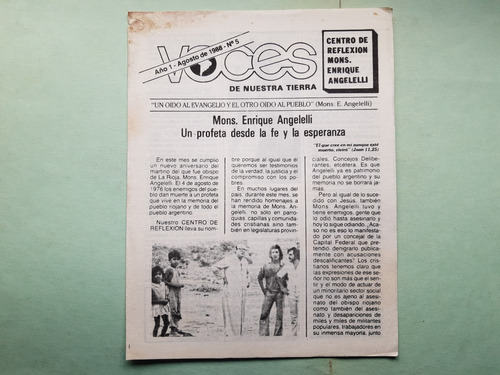 Revista Voces N° 5 / 1988 / Monseñor Enrique Angelelli