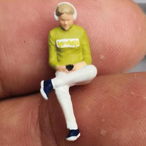 Figura De Resina En Miniatura Para Niña, Modelo De Verde