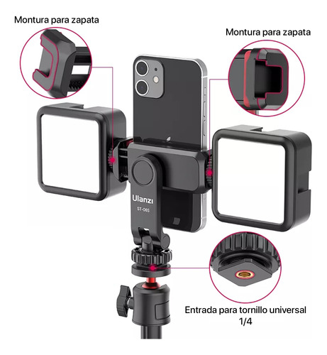 Trípode Ulanzi Mt-79 200cm Más Disparador Bluetooth Más Clip