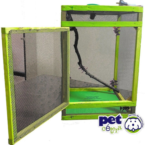 Imagen 4 de 9 de Terrario Para Reptiles Iguana Camaleón Etc (60x40x40cm)