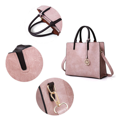 Set De 3 Bolsas De Hombro Y Cosmetiquera Para Dama