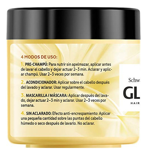 Schwarzkopf Gliss 4-in-1 Mask Mascarilla Con Proteínas Y Ma