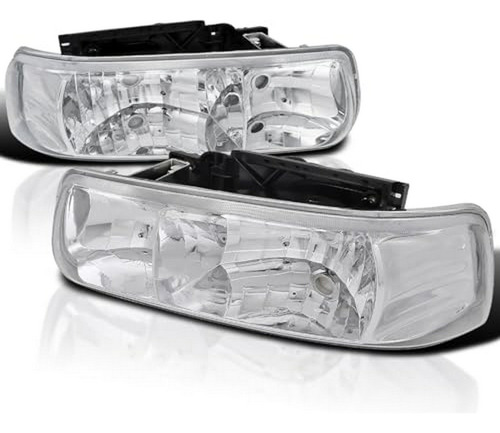 Faros Spec-d Cromados Compatibles Con Chevy Silverado 99-02,