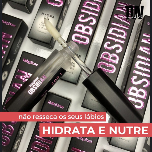Gloss Labial Hidra Oil Hidratante Incolor Obsidian Ruby Rose