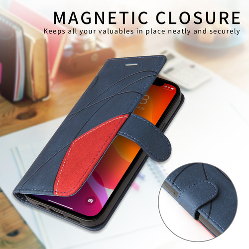 Funda Protectora Tipo Cartera De Piel Sintética De Alta Calidad Para La Serie Huawei, Con Ranura Para Tarjetas, Color Azul