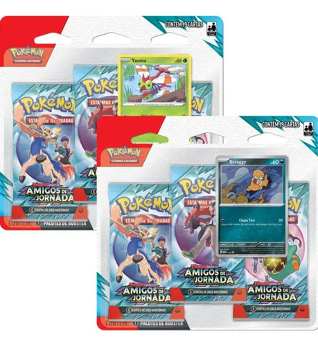 Kit 2 Blisters Triplos Ev9 Amigos De Jornada Scraggy E Yanma Idioma Português