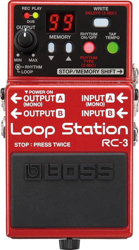 Pedal Boss Rc3 Loop Station Rc 3 Para Guitarra