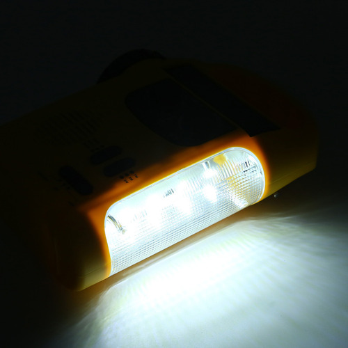 Radio Solar De Manivela Am Fm Sw Radio De Emergencia Con Led