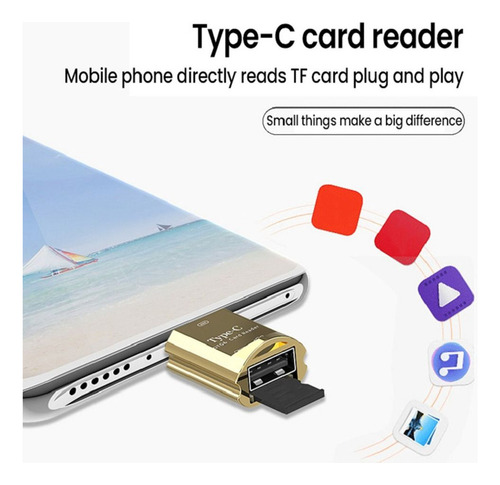 Zz Lector De Tarjetas De Memoria Usb Tipo C, Adaptador Otg,