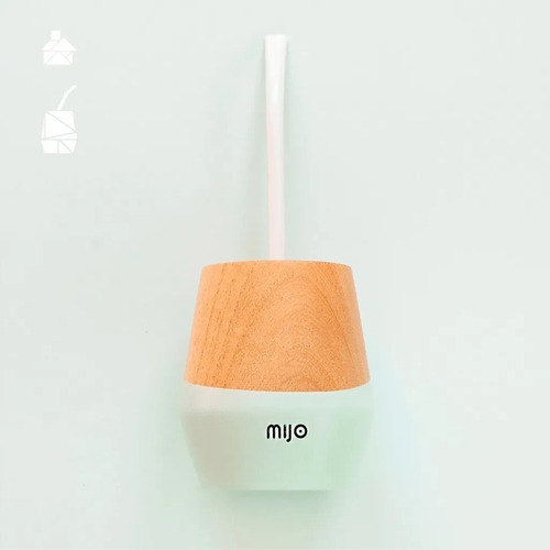 Imagen 2 de 5 de Mate Mijo Con Bombilla - Madera De Caldén - Colores