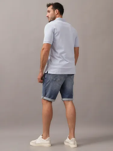 Polo Stretch Slim Azul Calvin Klein