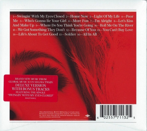 Imagen 2 de 2 de Shania Twain Shania Now Cd La Cueva Musical