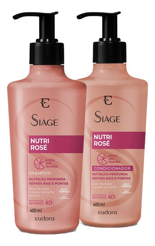  Combo Siàge Nutri Rose Shampoo 400ml + Condicionador 400ml