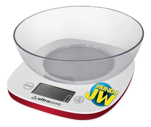 Balanza de cocina digital Silfab Super Compact pesa hasta 3kg blanca