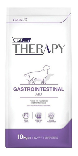 Alimento Vitalcan Therapy Gastrointestinal AID para perro todas las edades todos los tamaños sabor mix en bolsa de 10 kg