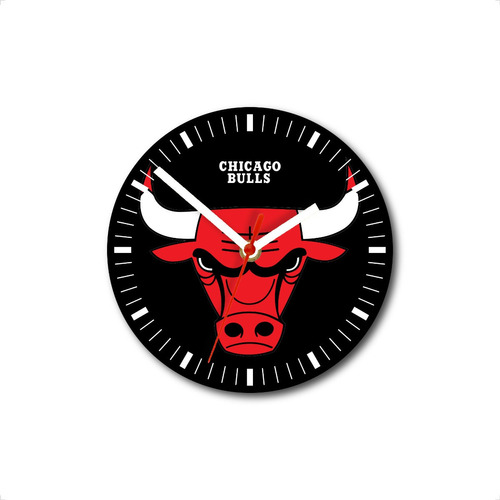 Reloj De Pared Equipo Chicago Bulls Nba Basquet Rojo Basket 