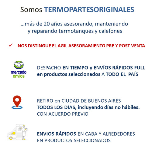 Termocupla Piloto Termotanque Sherman Saiar Gas
