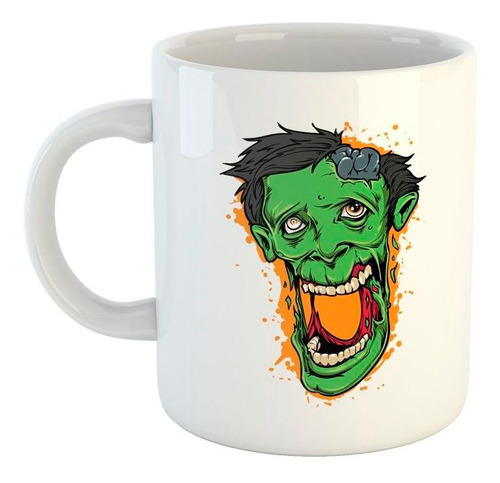 Taza De Ceramica Face Scared Mouth Open Art