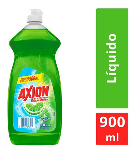 Lavatrastes Líquido Axion Bicarbonato y Limón 900ml
