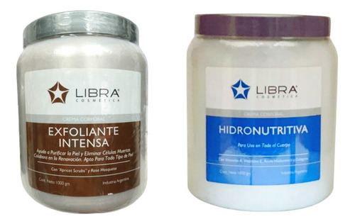 Libra Crema Exfoliante Intensa + Crema Hidronutritiva 3c