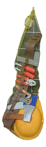 Kit Juego De Herramientas Con Casco Y Cinturon Juguete Niños