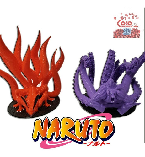 Combo Kyubi Kurama Y Hachibi De Naruto Impresion 3d