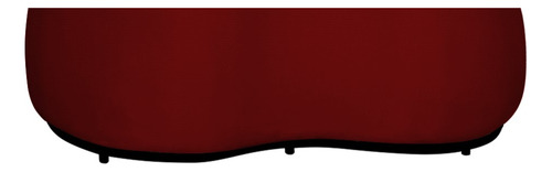 Puff Decorativo Beatriz Orgânico Crm Veludo Rosê Cor Suede Vermelho