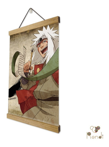 Jiraiya Póster Lienzo Ilustración Naruto Canvas 40x60 Cm