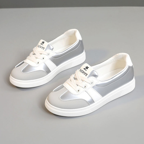 Zapatillas Blancas Para Mujer, Zapatos Deportivos Con Cordones En La Parte Superior De Malla