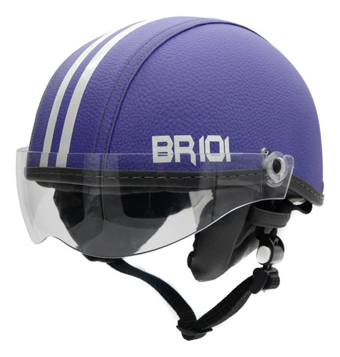 Capacete Coquinho Scooter Elétrica Bike Roxo Viseira