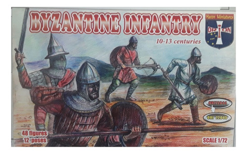 Maqueta Infantería Bizantina, 1/72, Siglos 10-13, 48 Figs Jp (Usado)