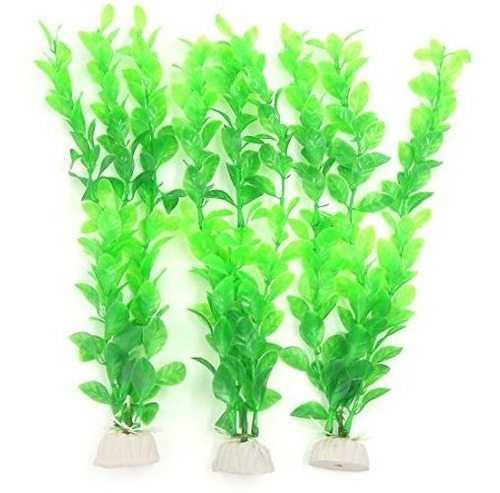 Uxcell 3-piece Las Plantas Del Acuario Artificiales, De 10,6