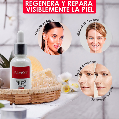 Serum Facial Retinol Puro Revlon +vitamina B3 +colageno 30ml Todo Tipo De Piel Día/noche