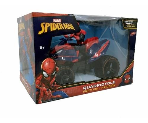 Spiderman Moto Cuatriciclo A Friccion Hombre Araña Original