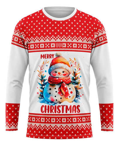 Playera Navidad Merry Christmas Muñeco De Nieve, Santa, Reno