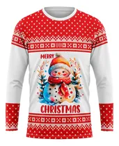 Comprar Playera Navidad Merry Christmas Muñeco De Nieve, Santa, Reno
