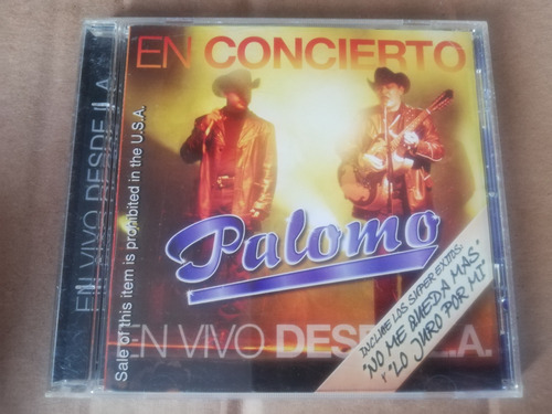 Palomo En Concierto Cd En Vivo Desde  Los Angeles California