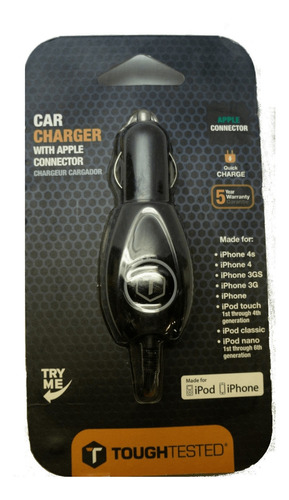 Cargador De Auto Para Apple De 30 Pines Por Tough Tested