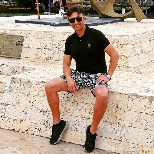 Imagen 2 de 5 de Camiseta Tipo Polo Hombre Algodón Tipo Slim