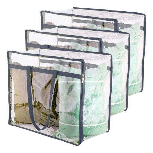 Bolsas De Almacenamiento De Vinilo Transparente Con Cremalle