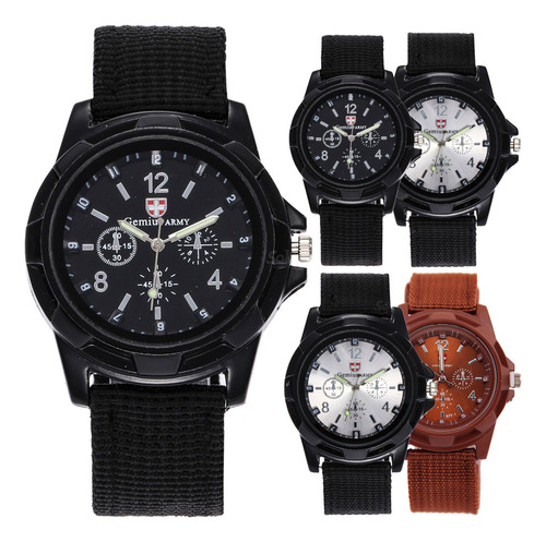 5 Reloj Hombre Mayoreo Militar Army Moda Calidad Lote Color De La Correa Surtido