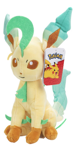 Peluche Pokémon Leafeon De 20 Cm, Con Licencia Oficial